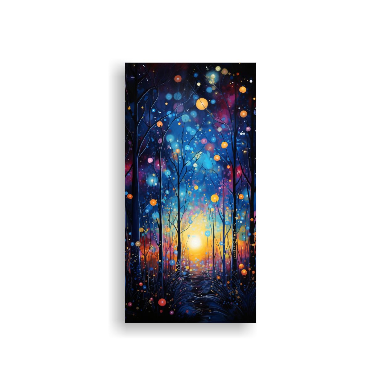 GENERICO - Cuadro De Composición Armonía Danza Abstracta 40x80 Cm