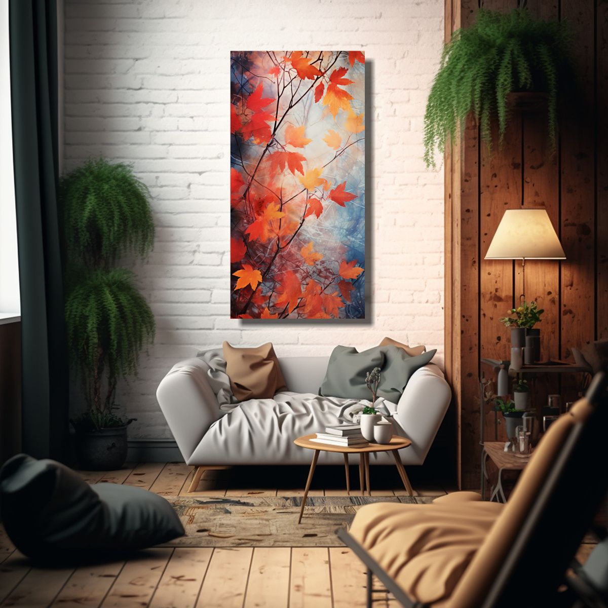 GENERICO - Cuadro Abstracto En Bastidor Con Diseño De 50x100 Cm