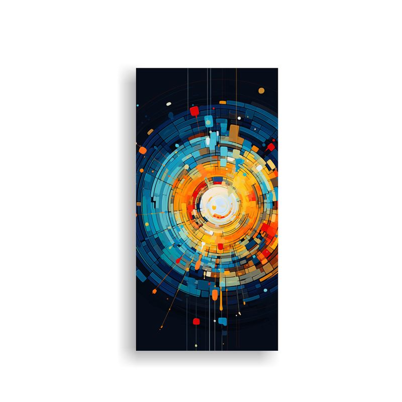 GENERICO - Pintura Decorativa Estilo Expresionismo Circular 50x100 Cm