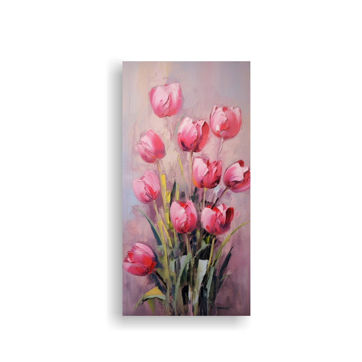 GENERICO - Cuadro Cuadro Elegancia De Tulipanes Rosados En 50x100 Cm