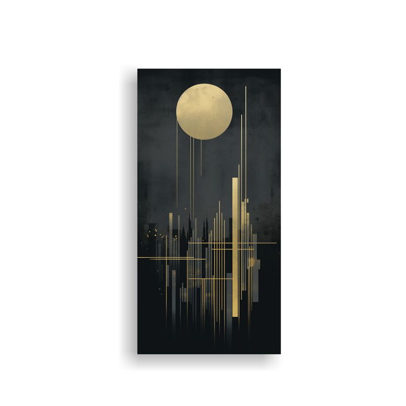 GENERICO - Tela En Bastidor Acuarela Urbano Estilo 20x40 Cm
