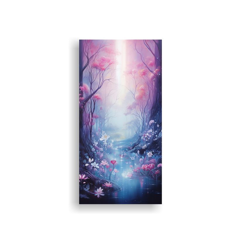 GENERICO - Lienzo De Tela Tema Originalidad Bosque Místico 20x40 Cm