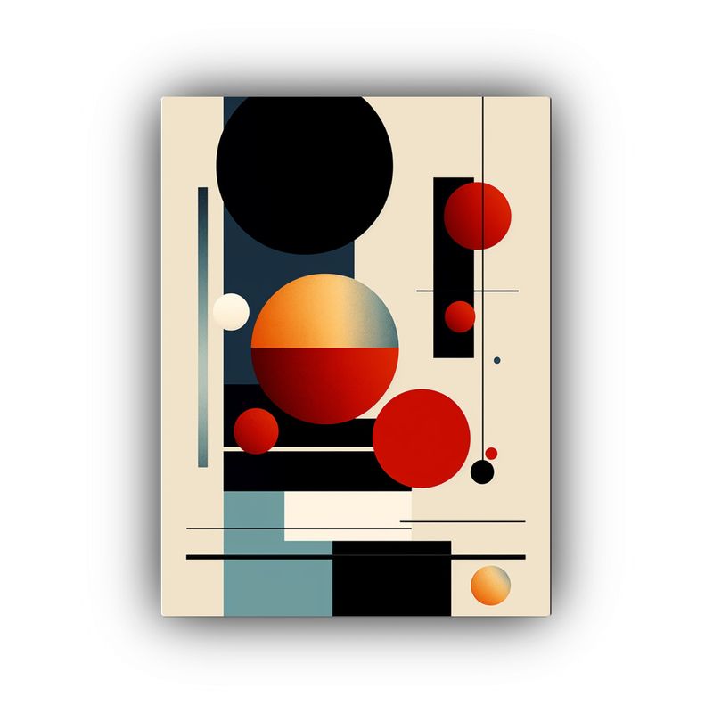 GENERICO - Cuadro Geométrico Con Líneas Y Gradientes En 80x120 Cm