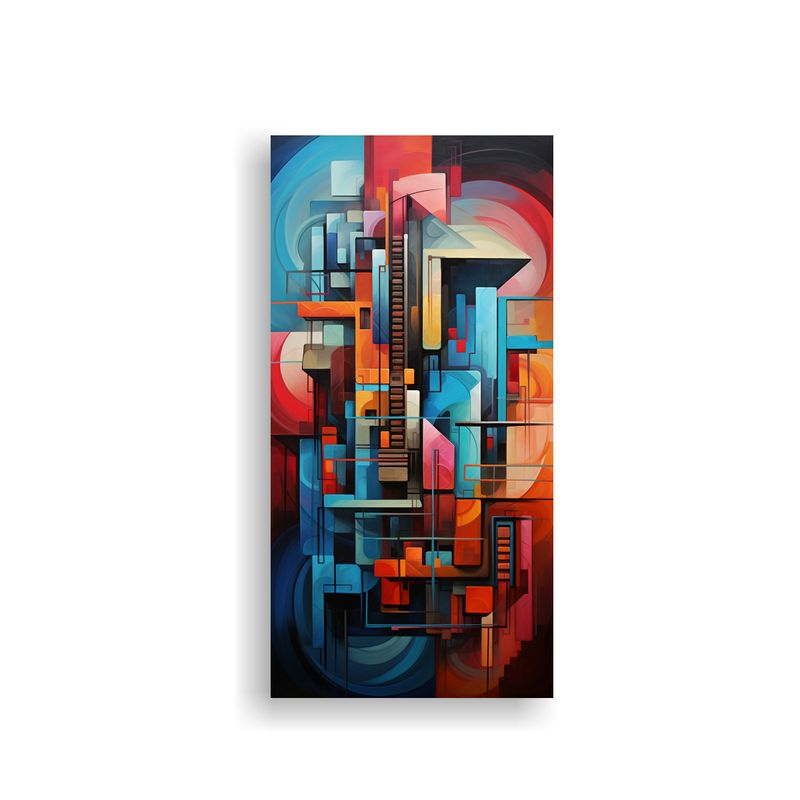 GENERICO - Composición Movimiento Abstracto De Emociones Y 40x80 Cm