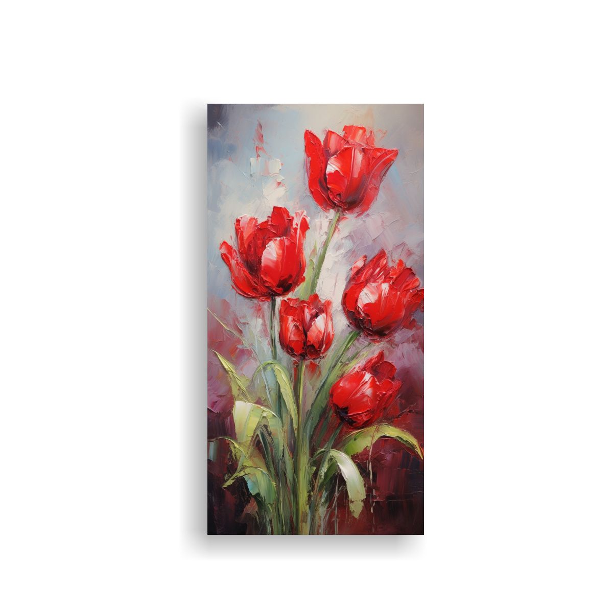 GENERICO - Pintura En Lienzo Gama De Colores A Red TULIPS 50x100 Cm