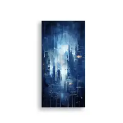 GENERICO - Pintura Decorativa Inspiradora De Ciudad Nocturna 40x80 Cm