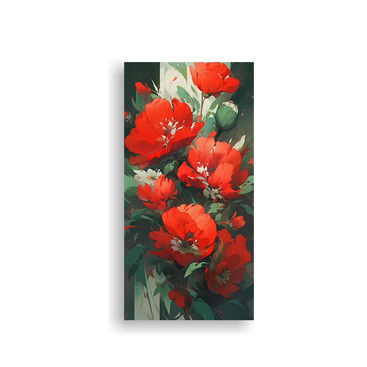 GENERICO - Pintura De Pared Moderna Con Reflejo De Flores En 20x40 Cm