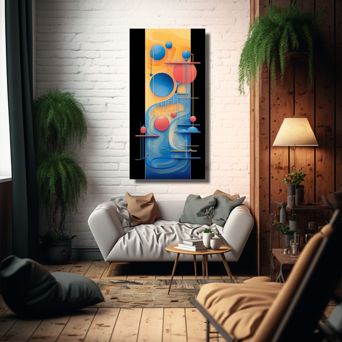 GENERICO - Pinturas Decorativas Con Variedades De Forma Y 40x80 Cm