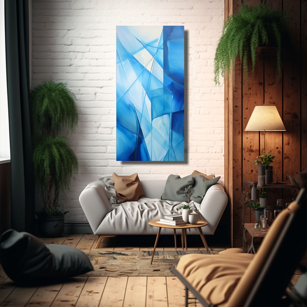 GENERICO - Cuadro Decorativo Lienzo Abstracto Armonía 30x60 Cm