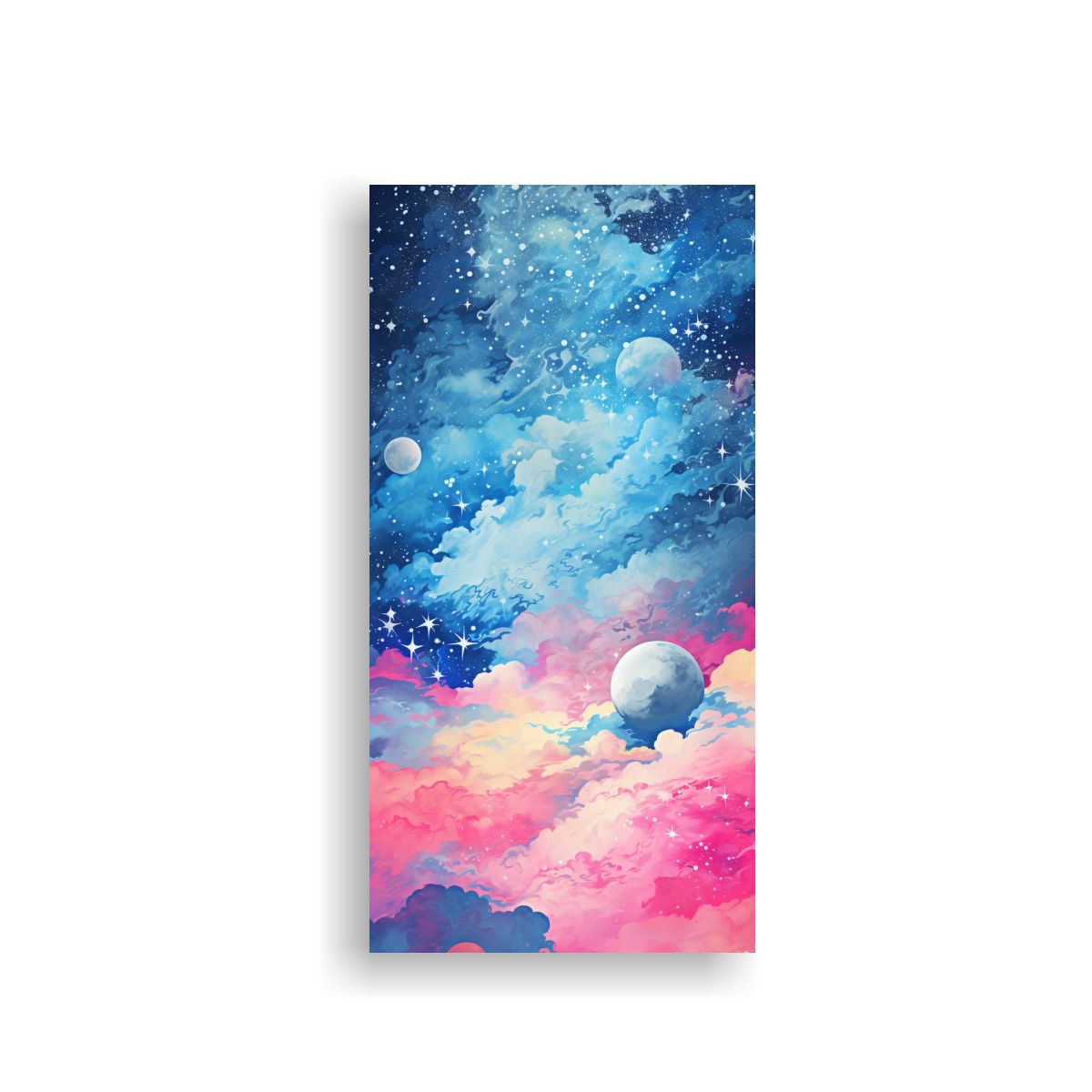 GENERICO - Cuadro Dibujo Alta Resolución En Tonos Rosas Y 40x80 Cm