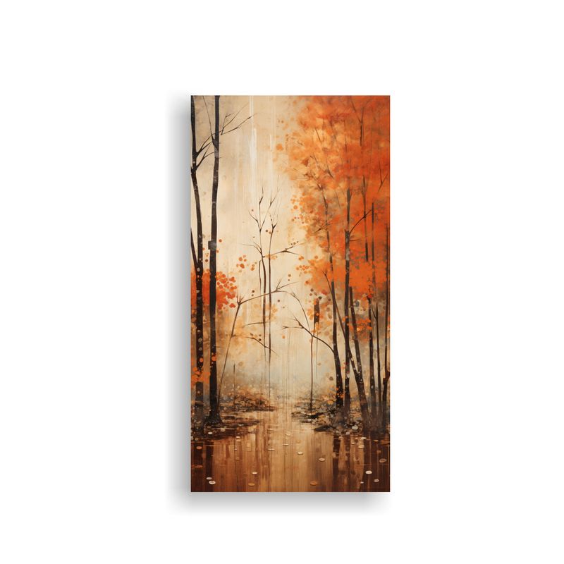 GENERICO - Cuadro Alta Calidad Bosque Empapado De Lluvia 80x160 Cm