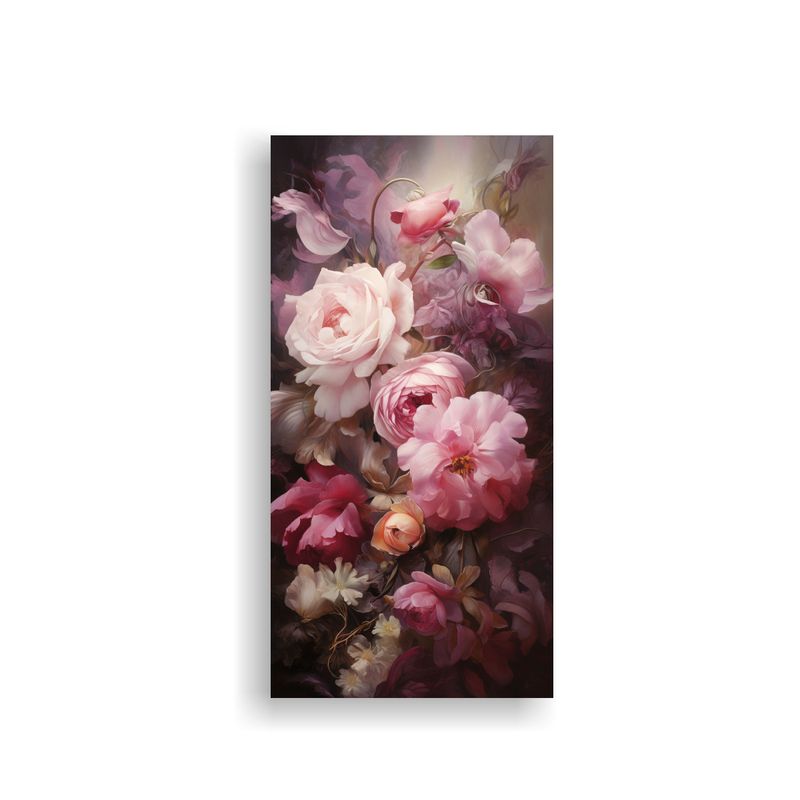 GENERICO - Cuadros De Flores Abstractas Tela En Bastidor 70x140 Cm