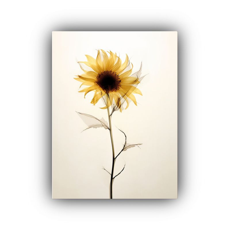 GENERICO - Cuadro Dibujo Sunflower Minimalista Translúcido 80x120 Cm