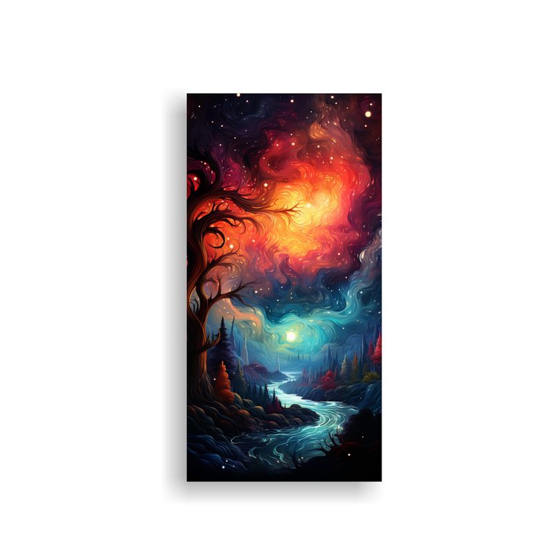 GENERICO - Pintura Abstracta De Galaxia Para Decoración Del 60x120 Cm