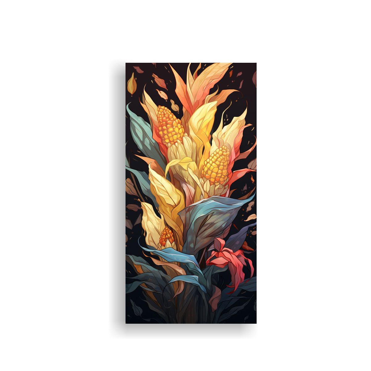 GENERICO - Cuadro Equilibrado Maíz Grano En Tonos Sutiles 20x40 Cm