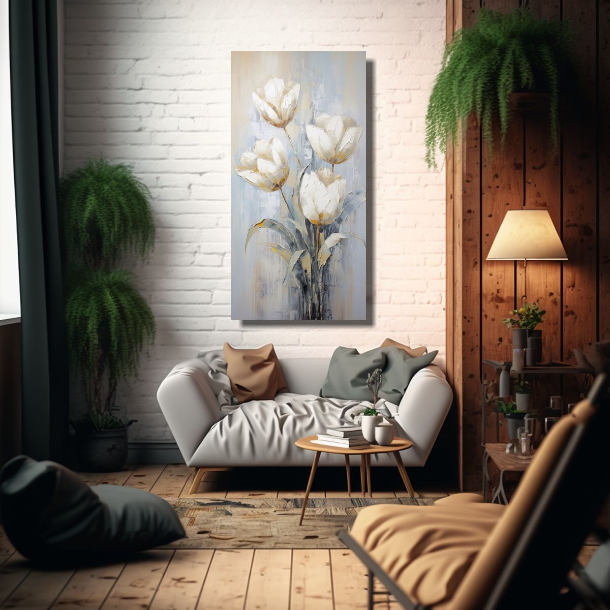 GENERICO - Tela En Bastidor Colores Para Oficina Pintura De 80x160 Cm