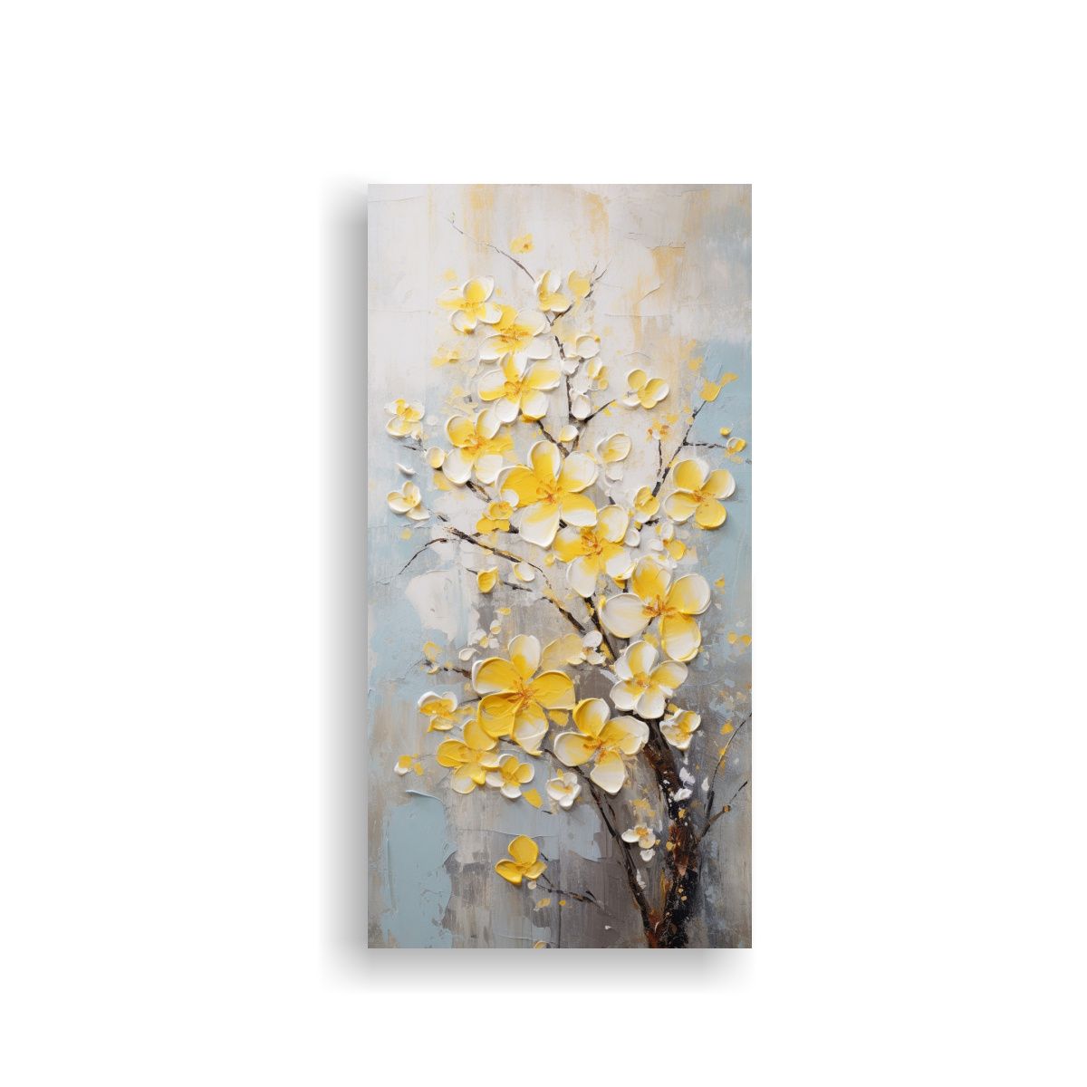 GENERICO - Cuadro De Hermosas Flores De Cerezo Amarillo En 70x140 Cm