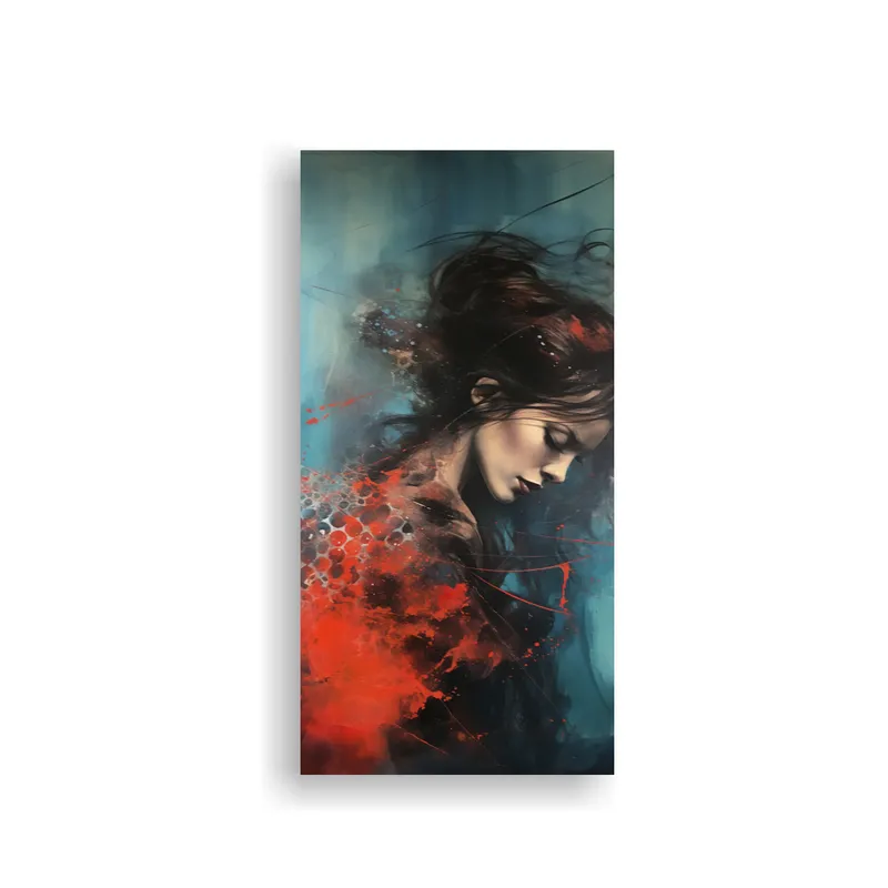 GENERICO - Pintura Encaustica Composición De Modernidad 70x140 Cm