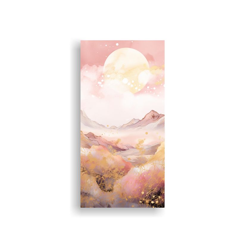 GENERICO - Tela En Bastidor Expresividad Paisaje Montaña 50x100 Cm