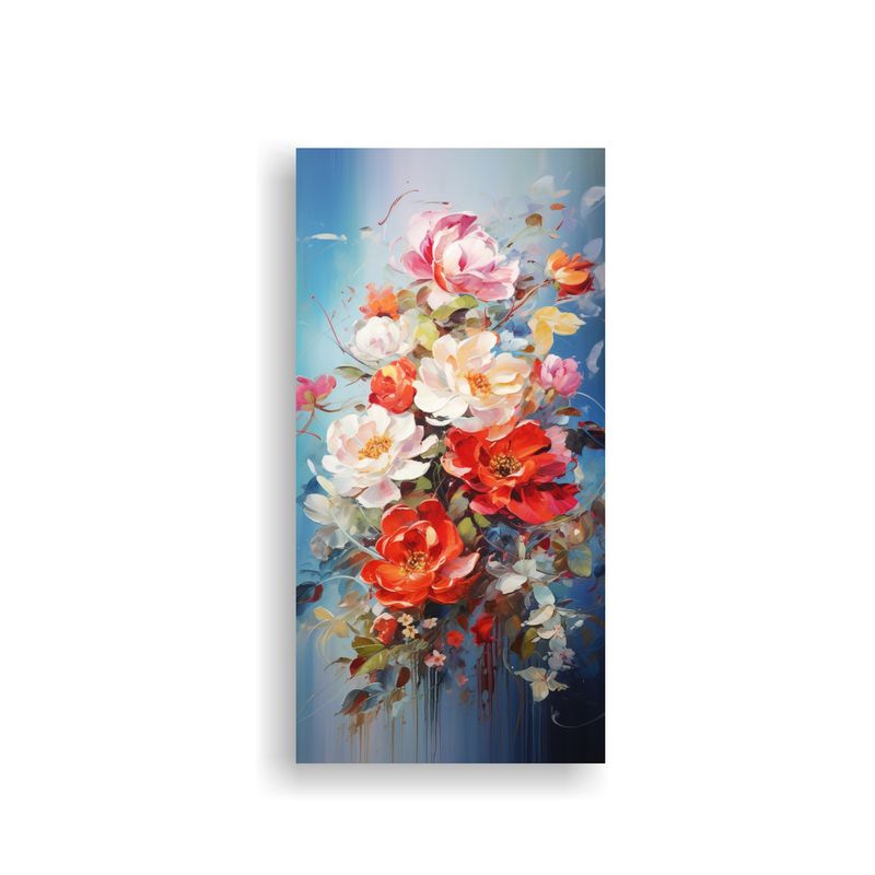 GENERICO - Cuadros Flores Modernos Abstractos De Arte 40x80 Cm