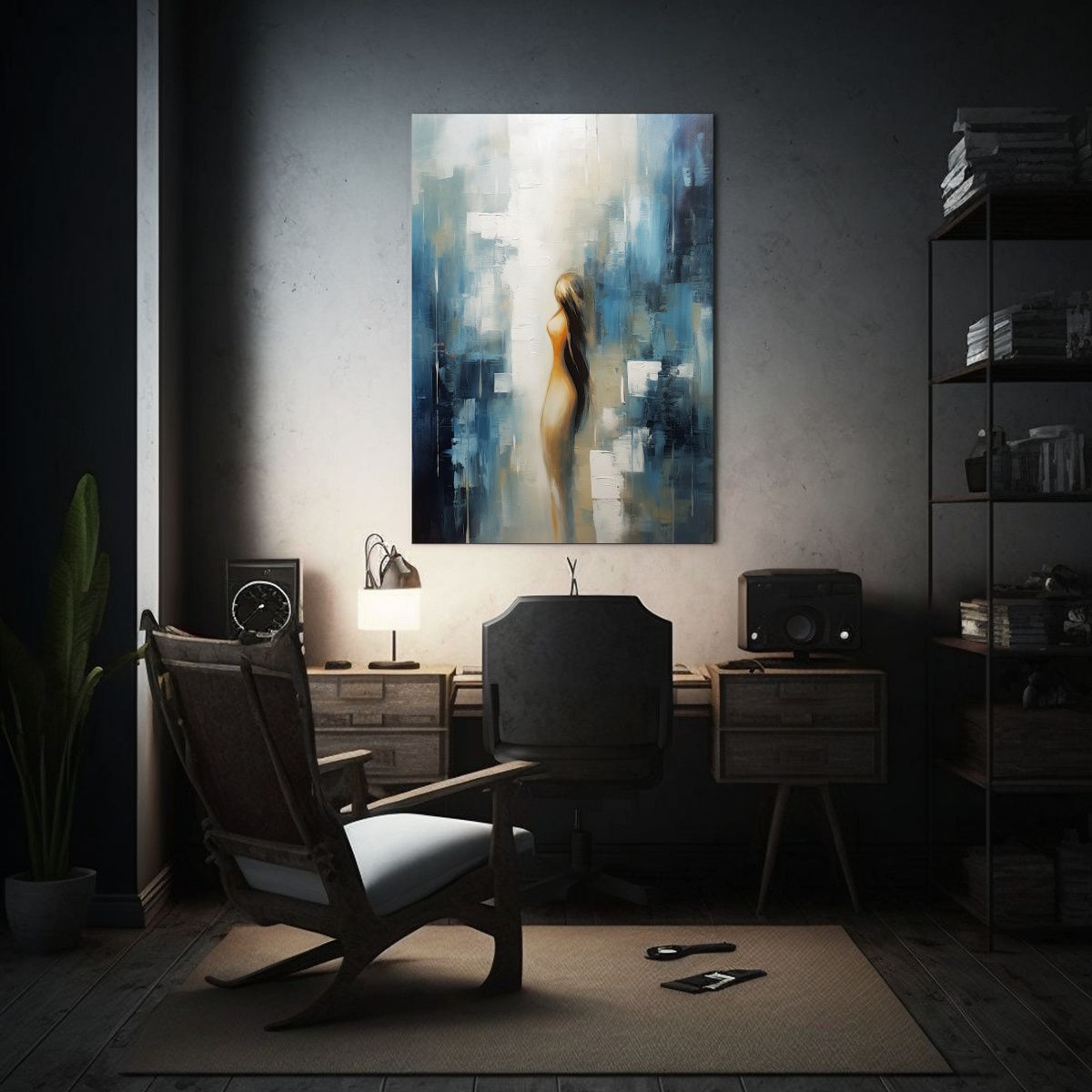 GENERICO - Pintura Abstracta Realismo En óleo De Pinceladas 80x120 Cm