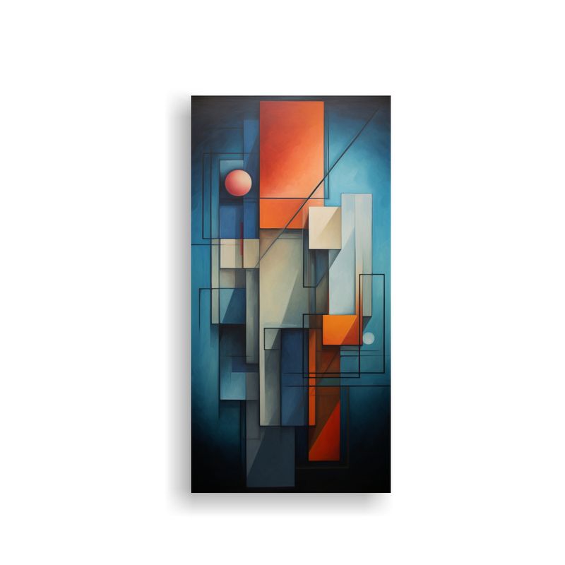 GENERICO - Cuadro Abstracto Geometría Hermosa Simétrica En 70x140 Cm