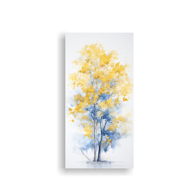 GENERICO - Pintura Abstracta De Un árbol De álamos En 50x100 Cm