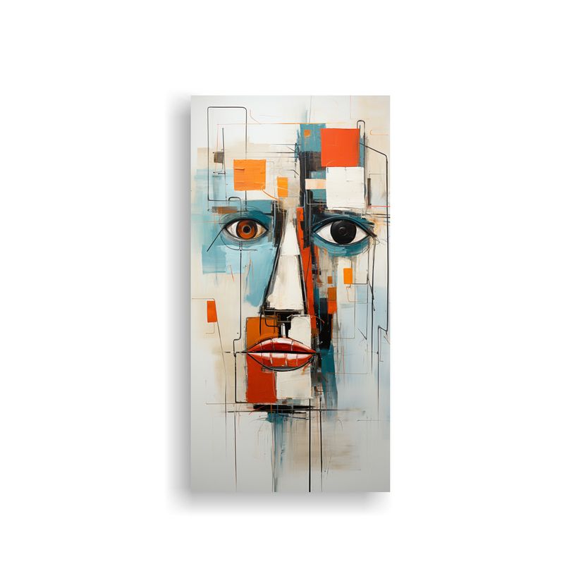 GENERICO - Pintura Decorativa De Rostro Robot Con Lienzo 20x40 Cm