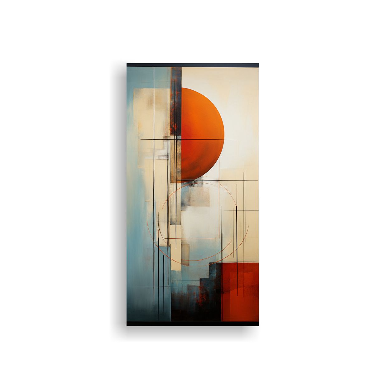 GENERICO - Pintura De Pared Abstracta Simetría Arte 20x40 Cm