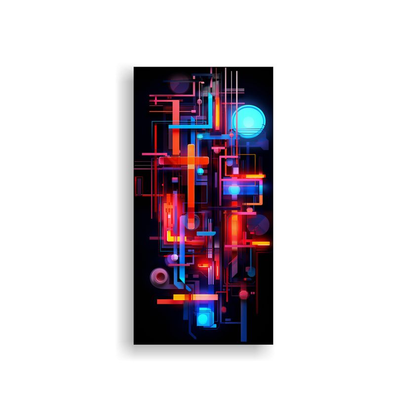 GENERICO - Tela En Bastidor Motivo Abstracto Fusión De 60x120 Cm