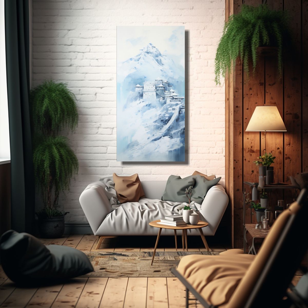 GENERICO - Pintura Lienzo Vertical Serena Belleza De Un 30x60 Cm