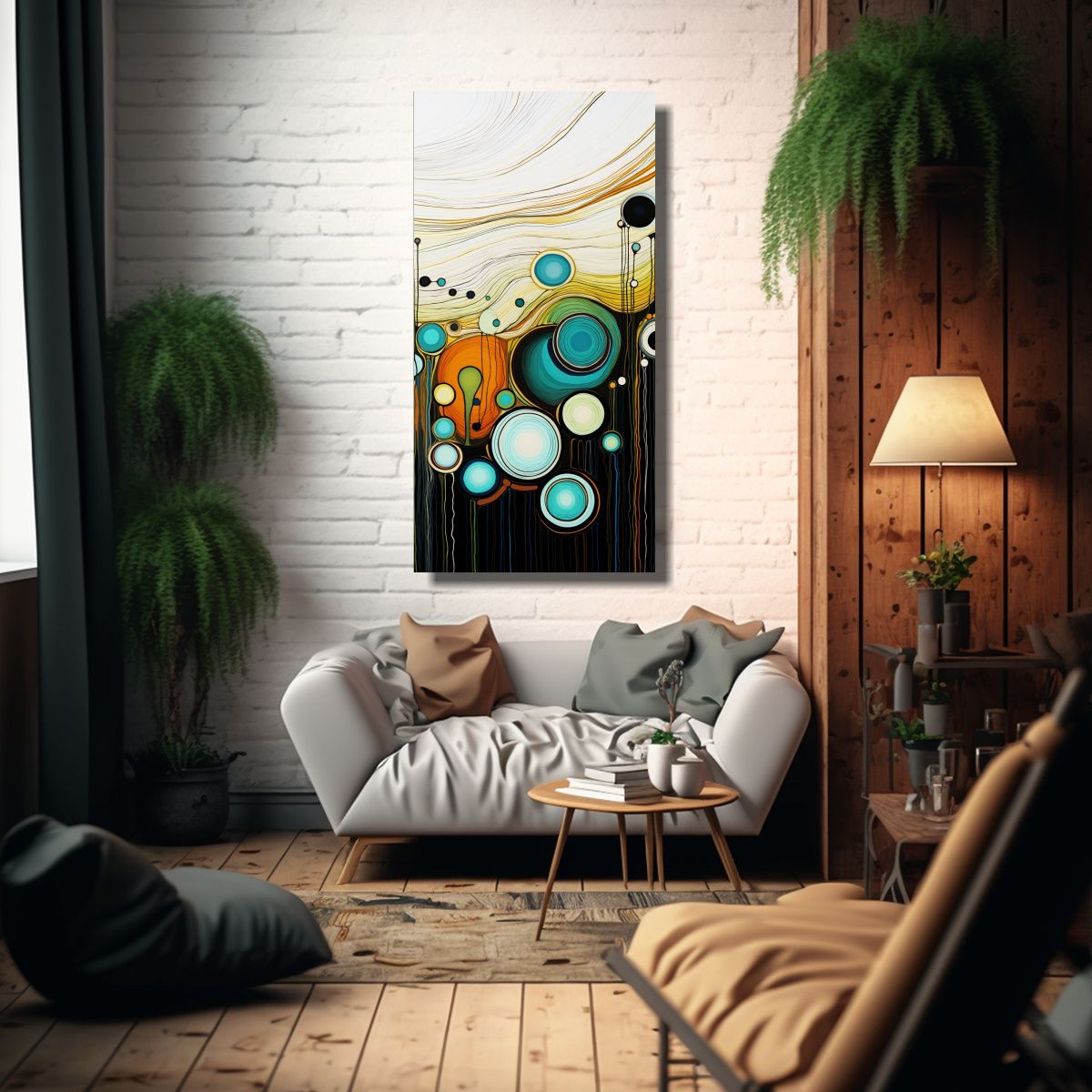 GENERICO - Pintura De Pared Colorida Como Un Hermoso Paisaje 20x40 Cm