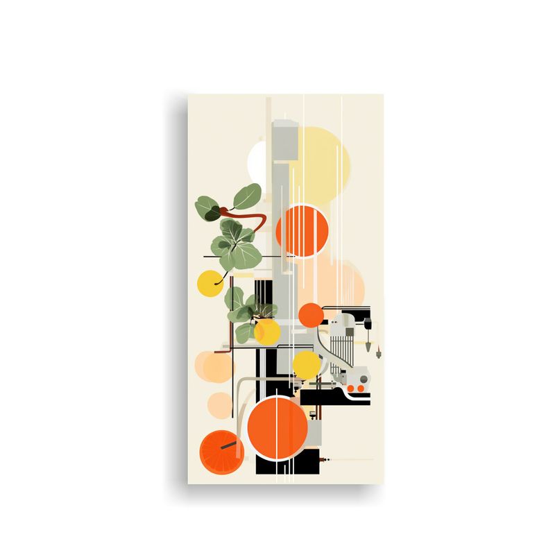 GENERICO - Collage Minimalista De Motivos De Fábrica De 20x40 Cm