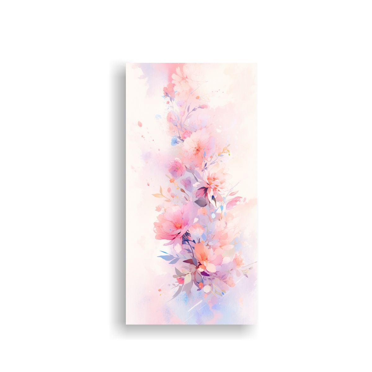 GENERICO - Pintura Acuarela Abstracta Estilo Galería 30x60 Cm