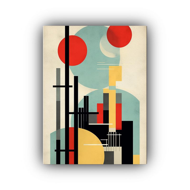 GENERICO - Cuadro Mural Moderno Inspirado En Bauhaus Diseño 80x120 Cm