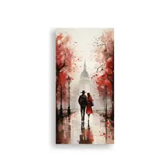 GENERICO - Cuadro Decorativo Multicolor Personas Caminando 30x60 Cm