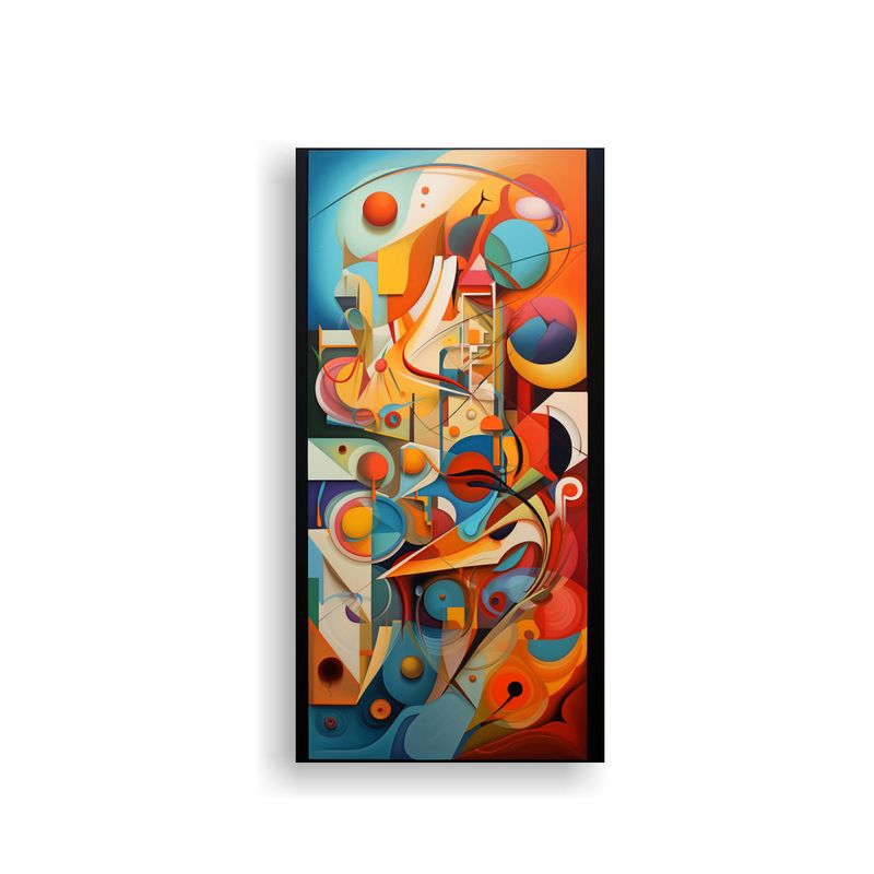 GENERICO - Lienzos Abstractos Grandes Tonos Refinados Para 80x160 Cm