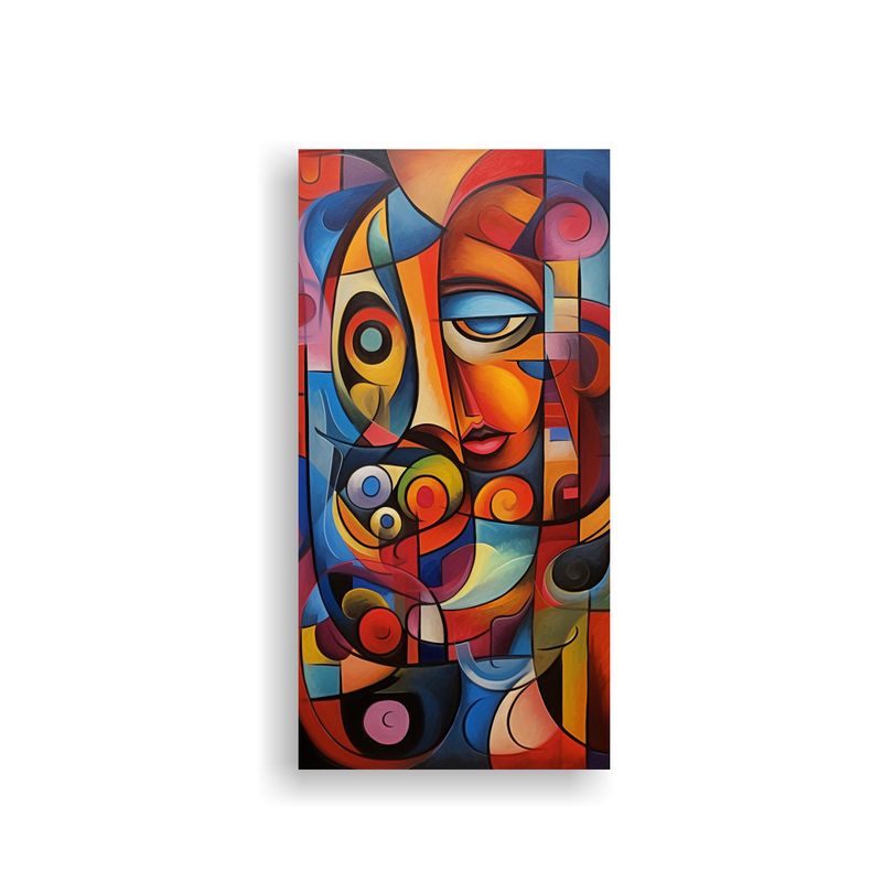 GENERICO - Cuadro Calidos Original Pintura Abstracta 60x120 Cm