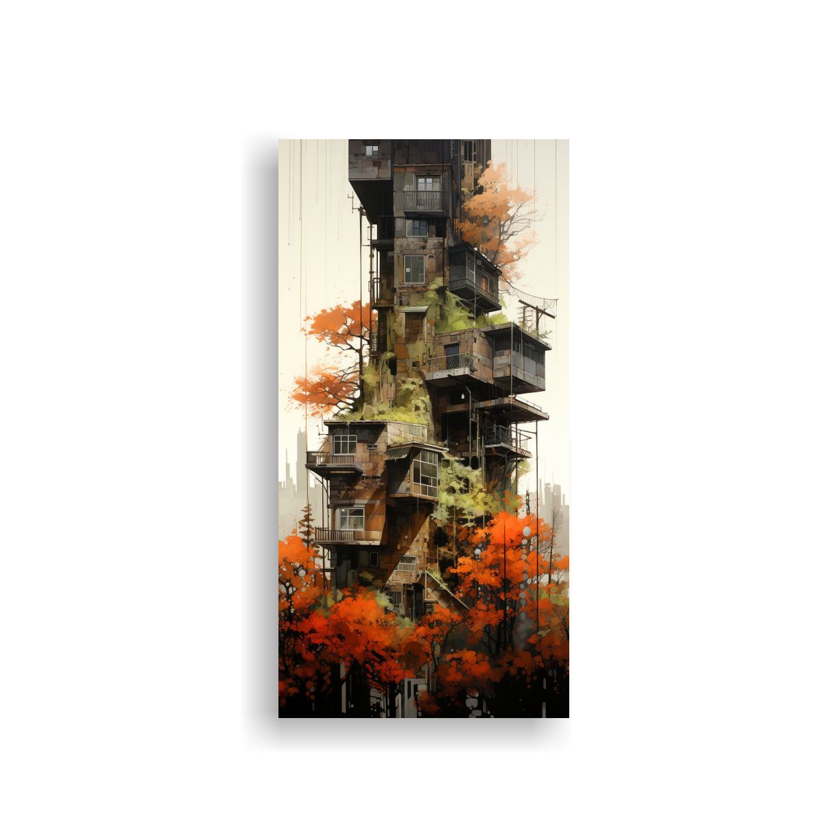 GENERICO - Pintura Arte Fotografía En Dormitorio Paisaje 50x100 Cm