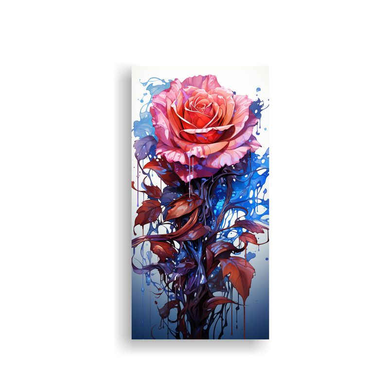 GENERICO - Cuadro Decorativo Movimiento Espacio Rosa 50x100 Cm