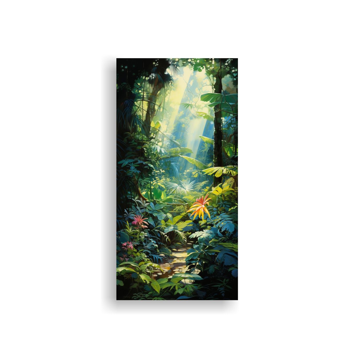 GENERICO - Cuadro Conceptual Colores Vibrantes En Un Bosque 20x40 Cm