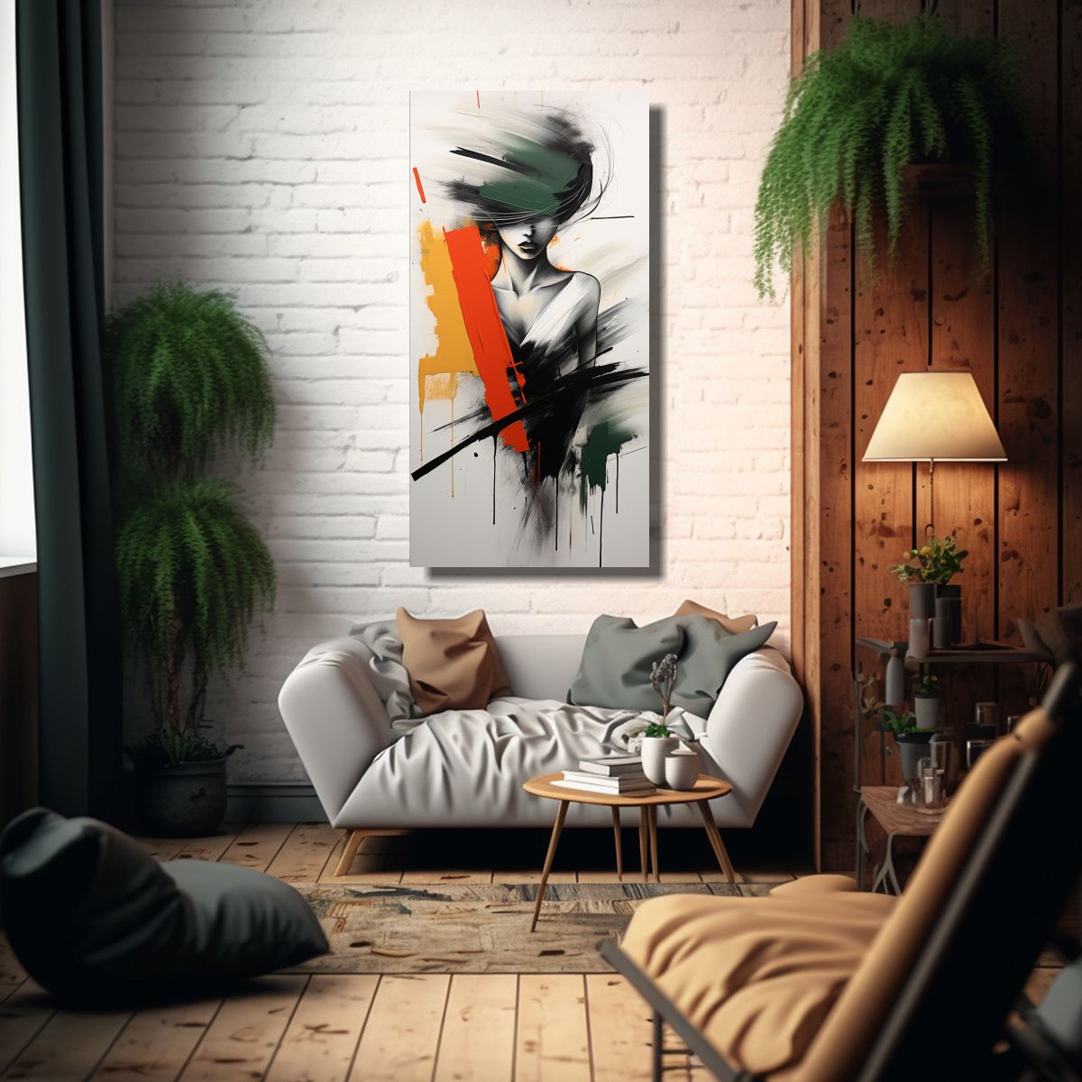 GENERICO - Pintura Abstracta Neominimalista De Impacto 20x40 Cm