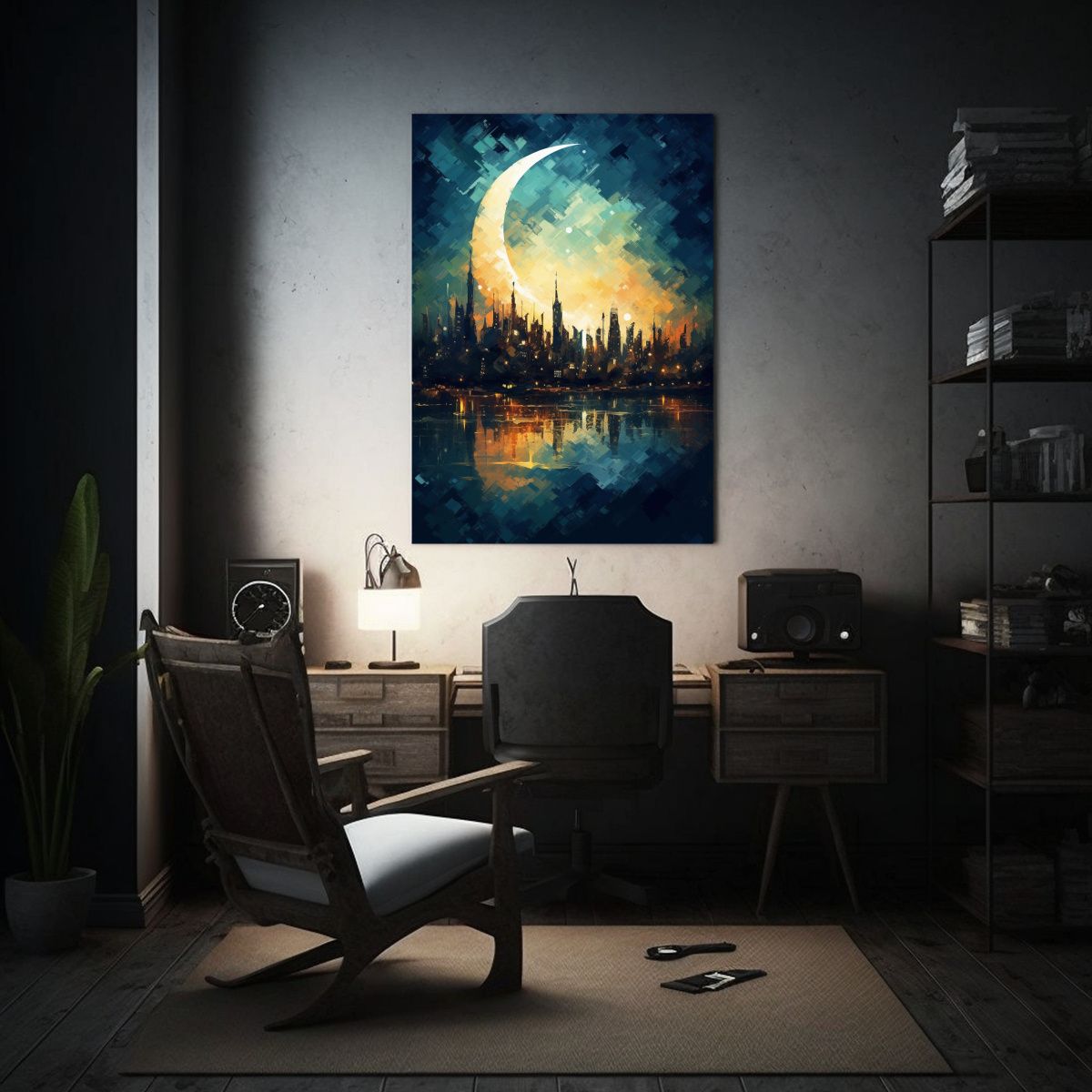 GENERICO - Lienzo Composición Fantasía Abstracta Pintada 80x120 Cm