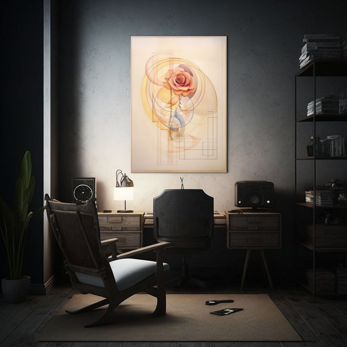 GENERICO - Cuadro Calidos Mágico Variaciones Con Acuarela 80x120 Cm