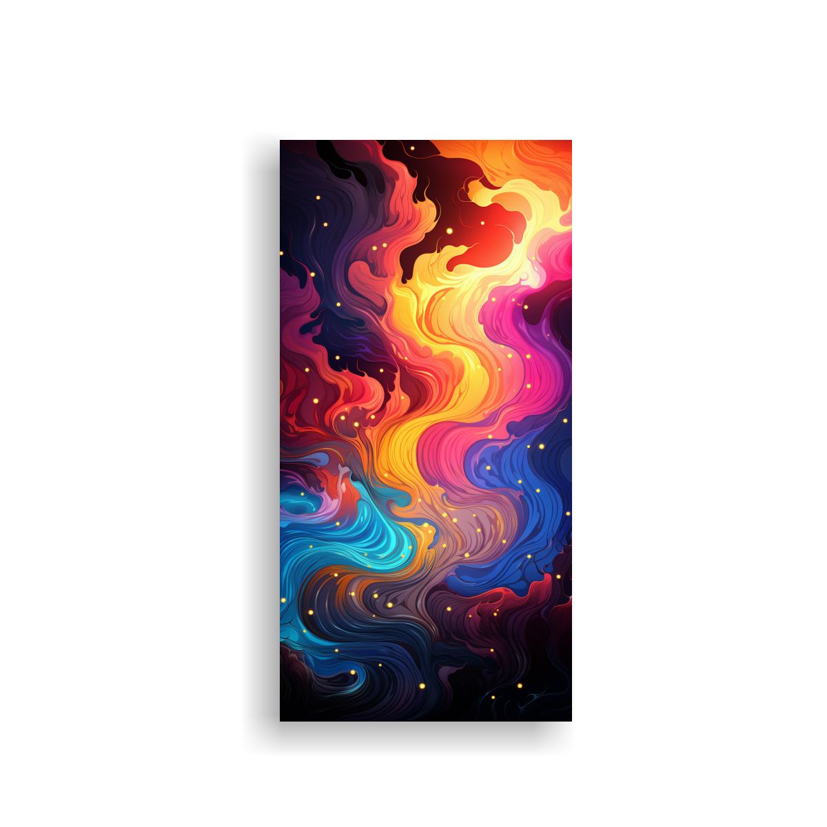 GENERICO - Cuadro Imagen Enigmático Marbling Plano Lienzo 50x100 Cm