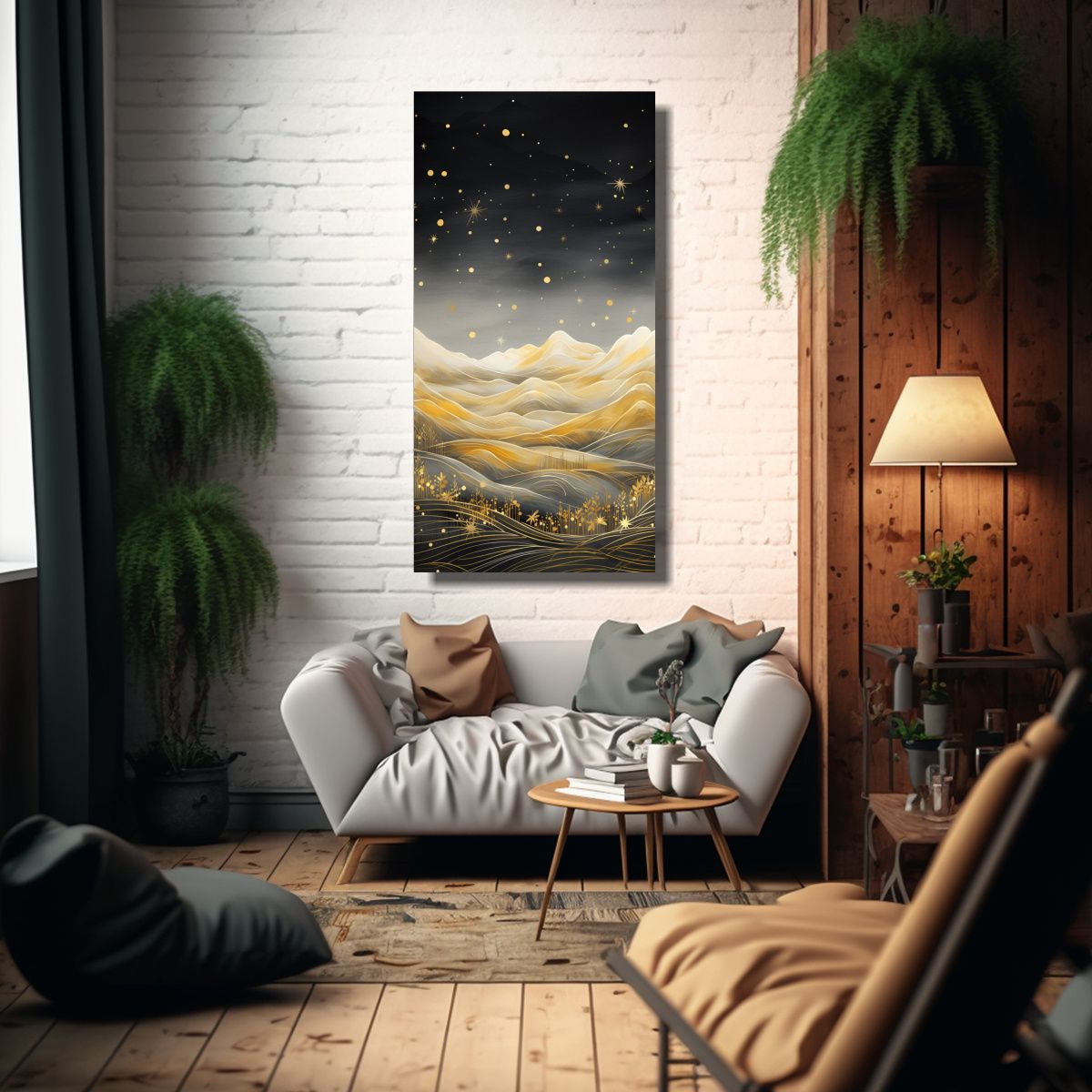 GENERICO - Pintura Decorativa De Paisaje De Montaña Con 20x40 Cm