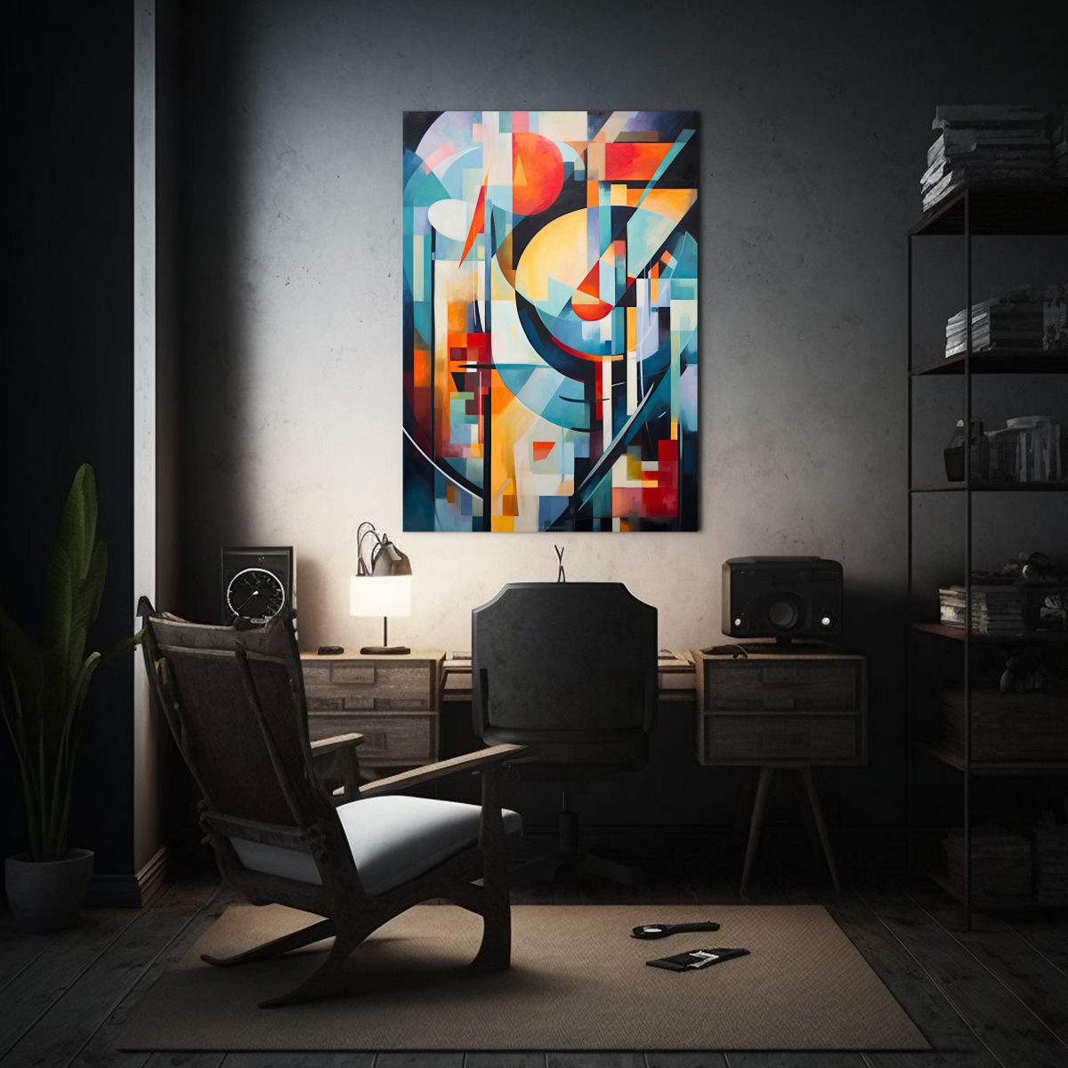 GENERICO - Cuadro Inspiración Multicolor GR Composición 80x120 Cm