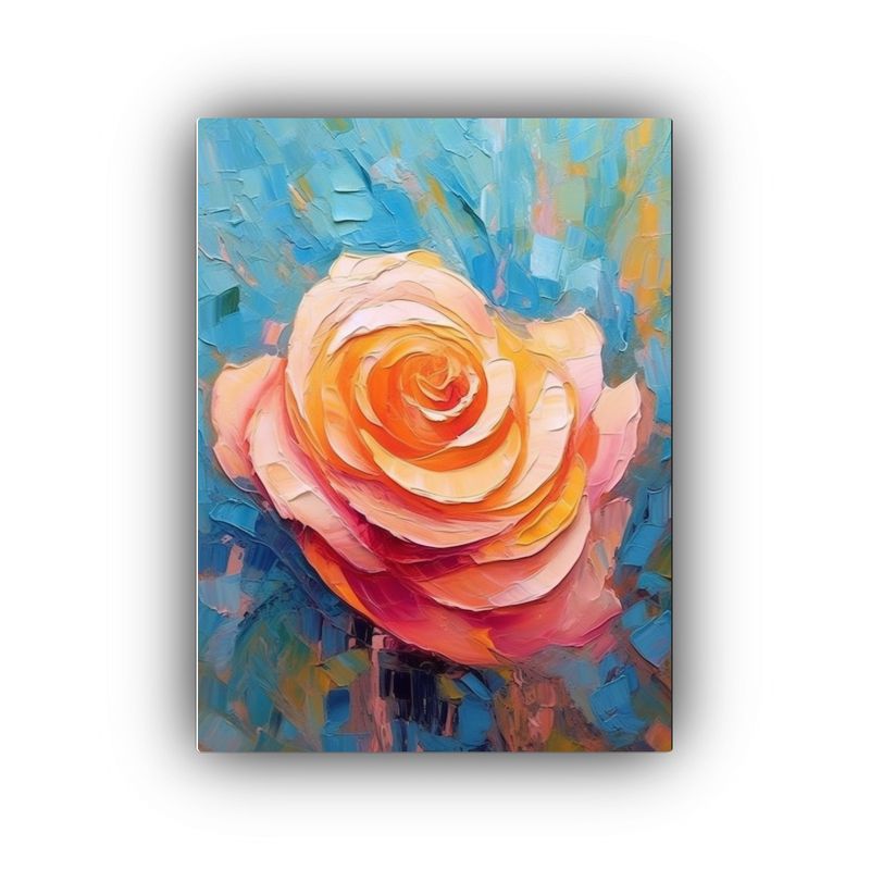 GENERICO - Pintura Abstracta Gruesa De Rosa Mágica 80x120 Cm