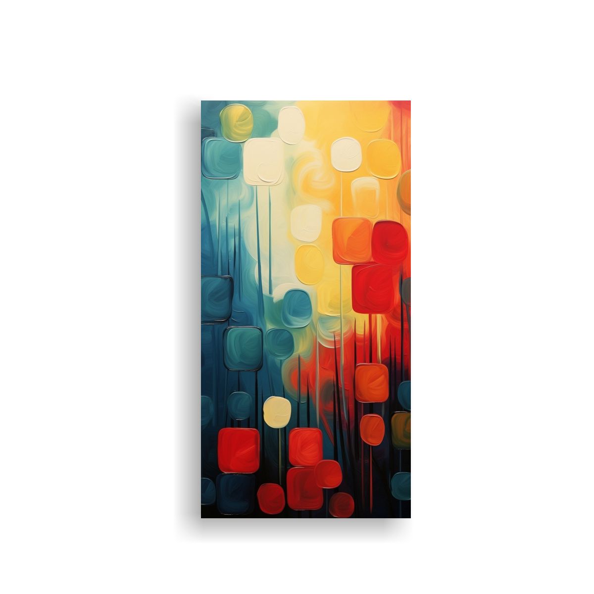 GENERICO - Pintura Abstracta Forestal Para Decoración De 20x40 Cm