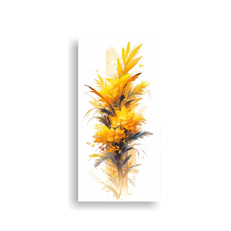 GENERICO - Cuadro Conceptual Resistente Palmera Amarilla En 60x120 Cm